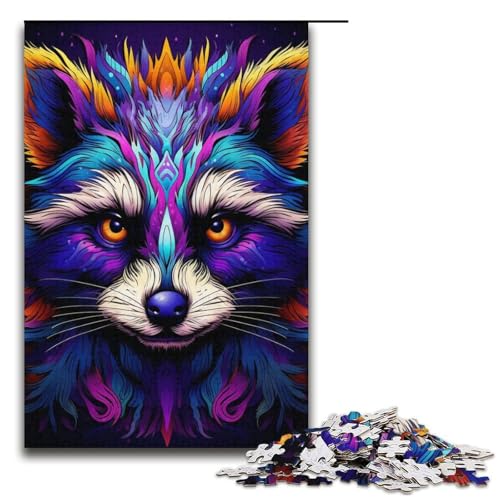 Puzzle für Erwachsene, 1000 Teile, Lila Waschbär, Puzzle, geeignet für Paare, geeignet für Teenager ab 14 Jahren, 14,96 x 10,24 Zoll Puzzle für Erwachsene, 1000 Teile, Lila Waschbär, Puzzle, geeignet für Paare, geeignet für Teenager ab 14 Jahren, 14,96 x 10,24 Zoll von WGLINGX