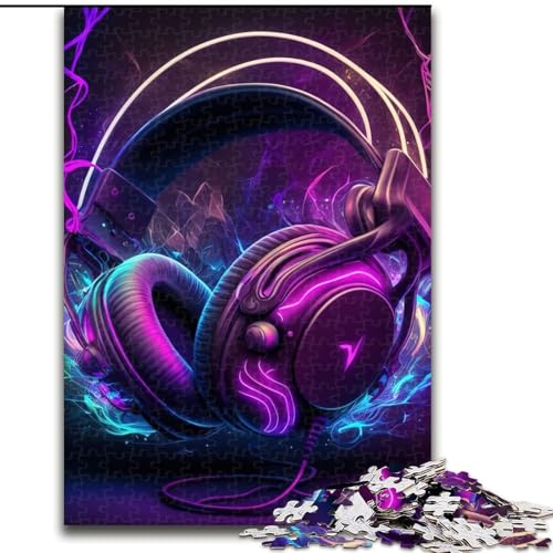 Puzzle für Erwachsene, 1000 Teile, Live-Musik, Neon, schwierige Puzzles für Erwachsene, Schwierigkeitsgrad: Anfänger, ideal als Geburtstags (Größe: 26x38cm) von WGLINGX