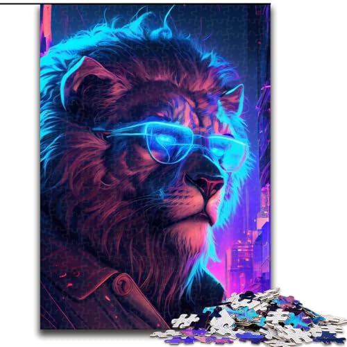 Puzzle für Erwachsene, 1000 Teile, Löwe, Holzpuzzle, Geburtstage, Weihnachten, Halloween, Thanksgiving, Ostern, Größe 26x38cm Puzzle für Erwachsene, 1000 Teile, Löwe, Holzpuzzle, Geburtstage, Weihnachten, Halloween, Thanksgiving, Ostern, Größe 26x38cm von WGLINGX