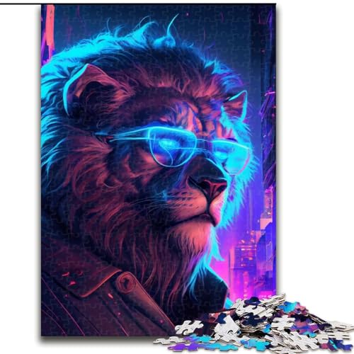 Puzzle für Erwachsene, 1000 Teile, Löwe, Holzpuzzle, Geburtstage, Weihnachten, Halloween, Thanksgiving, Ostern, Größe 50x75cm Puzzle für Erwachsene, 1000 Teile, Löwe, Holzpuzzle, Geburtstage, Weihnachten, Halloween, Thanksgiving, Ostern, Größe 50x75cm von WGLINGX