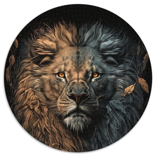 Puzzle für Erwachsene, 1000 Teile, Löwe, anspruchsvolles Puzzle, anspruchsvolles Denkspiel für Teenager und Familien (67,5x67,5cm) von WGLINGX