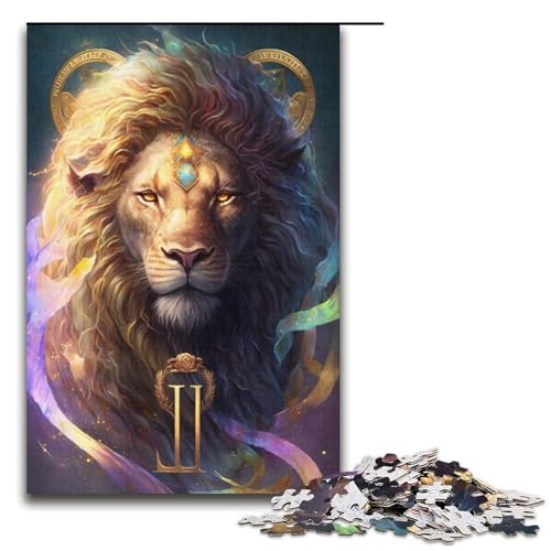 Puzzle für Erwachsene, 1000 Teile, Löwen-Puzzle für Erwachsene, Kartonpuzzle, anspruchsvolles Spiel (Größe 38 x 26 cm) von WGLINGX