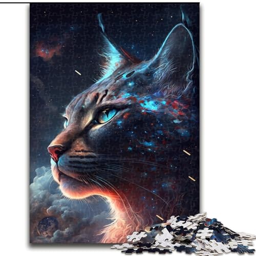 Puzzle für Erwachsene, 1000 Teile, Luchsnebel, Holzpuzzle, DIY-Heimdekoration, Denkspiel für Teenager (Größe 50x75cm) von WGLINGX