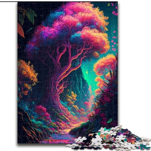 Puzzle für Erwachsene, 1000 Teile, Märchenland-Wald, aus Pappe, Geburtstage, Weihnachten, Halloween, Thanksgiving, Ostern, Größe 26x38cm Puzzle für Erwachsene, 1000 Teile, Märchenland-Wald, aus Pappe, Geburtstage, Weihnachten, Halloween, Thanksgiving, Ostern, Größe 26x38cm von WGLINGX