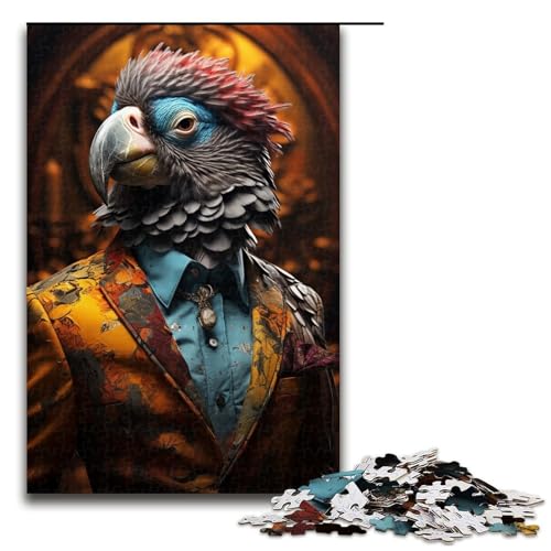 Puzzle für Erwachsene, 1000 Teile, Malen, bunter Papagei, anspruchsvolles Spielspielzeug, tolles Geschenk für Spiele (Größe 50 x 75 cm) von WGLINGX