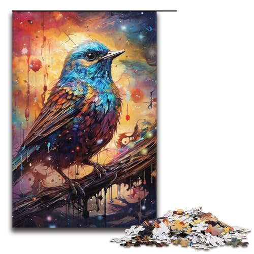 Puzzle für Erwachsene, 1000 Teile, Malerei, Kunst, Spatzen-Puzzle für Erwachsene, Papierpuzzle, Lernspiel (Größe 38 x 26 cm) von WGLINGX