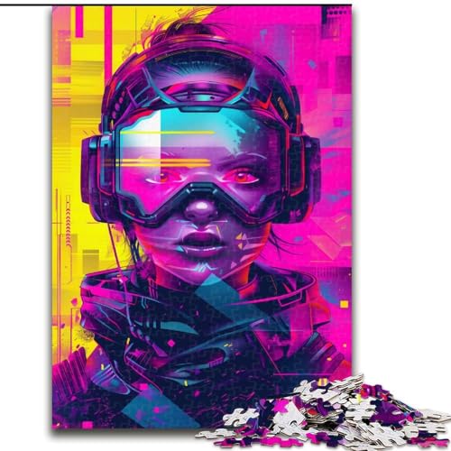 Puzzle für Erwachsene, 1000 Teile, Mechanischer Krieger, Holzpuzzle, ideales DIY-Dekor und Denksportgeschenk (Größe 50x75cm) von WGLINGX