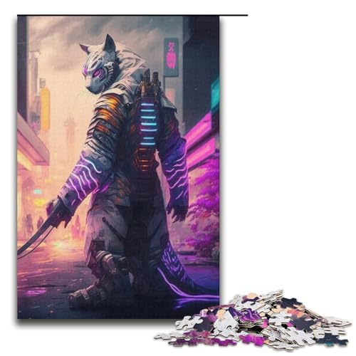 Puzzle für Erwachsene, 1000 Teile, Mechanischer Tiger, Heimdekoration, Puzzle, Spielzeug, (Größe 38 x 26 cm) von WGLINGX