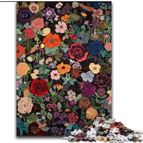 Puzzle für Erwachsene, 1000 Teile, Mohn-Puzzle aus Holz, Denksportspiel für Teenager, Spieleabend mit der Familie (Größe 50x75cm) von WGLINGX