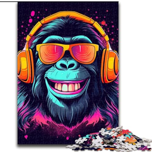 Puzzle für Erwachsene, 1000 Teile, Monkey DJ Music, Holzpuzzle, perfekt für Familienspaß an Geburtstagen, Weihnachten, Größe 50x75cm Puzzle für Erwachsene, 1000 Teile, Monkey DJ Music, Holzpuzzle, perfekt für Familienspaß an Geburtstagen, Weihnachten, Größe 50x75cm von WGLINGX