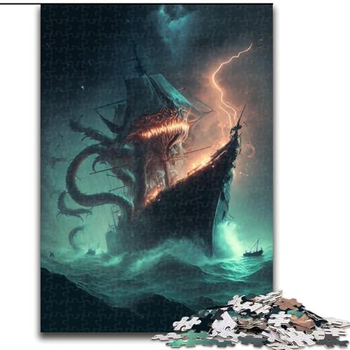 Puzzle für Erwachsene, 1000 Teile, Monster Invasion, Papppuzzle, Geburtstage, Weihnachten, Halloween, Thanksgiving, Ostern, Größe 26x38cm Puzzle für Erwachsene, 1000 Teile, Monster Invasion, Papppuzzle, Geburtstage, Weihnachten, Halloween, Thanksgiving, Ostern, Größe 26x38cm von WGLINGX