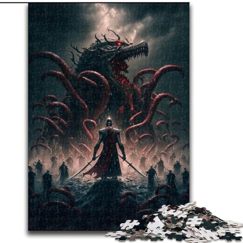 Puzzle für Erwachsene, 1000 Teile, Monsterinvasion, unmögliches Puzzle für Erwachsene, Heimdekorationsgeschenk, Denkspiel (Größe 26x38cm) von WGLINGX