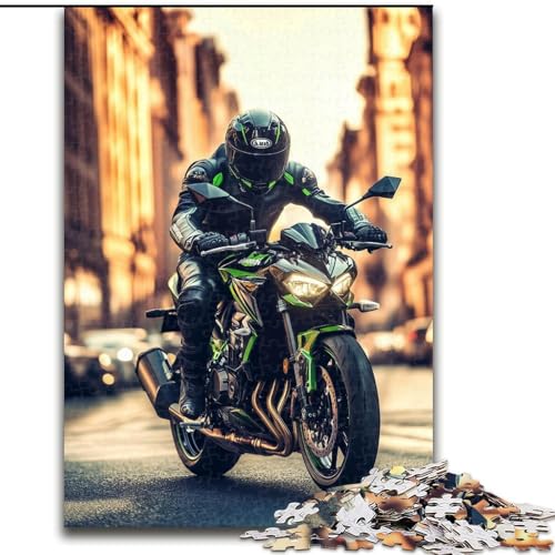 Puzzle für Erwachsene, 1000 Teile, Motorrad-Puzzle, 1000 Teile, Heimdekorationsgeschenk, Denkspiel (Größe 26x38cm) von WGLINGX