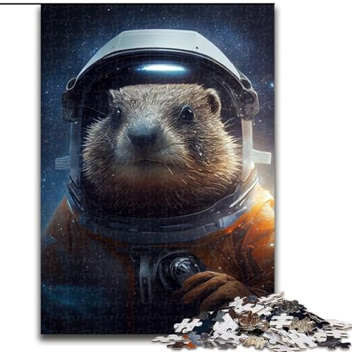 Puzzle für Erwachsene, 1000 Teile, Murmeltier, Astronaut, Puzzle 1000 Teile für Erwachsene, Weihnachten, Halloween, Muttertag, Neujahr, Ostern, Geschenk, Größe 50x75cm Puzzle für Erwachsene, 1000 Teile, Murmeltier, Astronaut, Puzzle 1000 Teile für Erwachsene, Weihnachten, Halloween, Muttertag, Neujahr, Ostern, Geschenk, Größe 50x75cm von WGLINGX