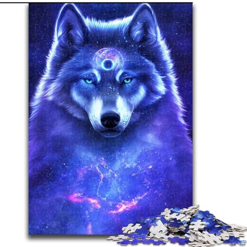 Puzzle für Erwachsene, 1000 Teile, Mystic Space Wolf, Holzpuzzle, Geburtstage, Weihnachten, Halloween, Thanksgiving, Ostern, Größe 50x75cm Puzzle für Erwachsene, 1000 Teile, Mystic Space Wolf, Holzpuzzle, Geburtstage, Weihnachten, Halloween, Thanksgiving, Ostern, Größe 50x75cm von WGLINGX