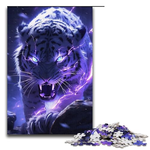 Puzzle für Erwachsene, 1000 Teile, Mystischer Bergtiger, DIY-Puzzle-Spielzeug, einzigartige Heimdekoration und Geschenke, 14,96 x 10,24 Zoll von WGLINGX