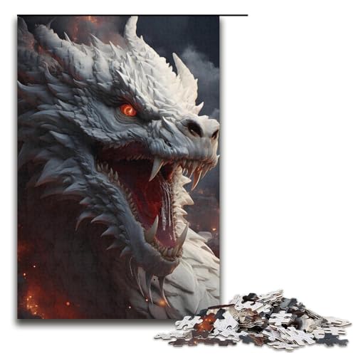 Puzzle für Erwachsene, 1000 Teile, Mythische Feuerdrachen, DIY-Puzzle-Spielzeug, einzigartige Heimdekoration und Geschenke, 14,96 x 10,24 Zoll von WGLINGX