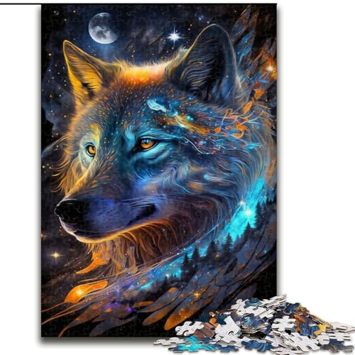 Puzzle für Erwachsene, 1000 Teile, Nebula Wolf, Holzpuzzle, Geburtstage, Weihnachten, Halloween, Thanksgiving, Ostern, Größe 50x75cm Puzzle für Erwachsene, 1000 Teile, Nebula Wolf, Holzpuzzle, Geburtstage, Weihnachten, Halloween, Thanksgiving, Ostern, Größe 50x75cm von WGLINGX