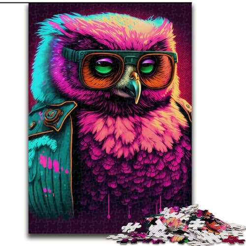 Puzzle für Erwachsene, 1000 Teile, Neon-Eule, Puzzle für Erwachsene, 1000 Teile, anspruchsvolles DIY-Denkspiel für Teenager, Größe 26x38cm Puzzle für Erwachsene, 1000 Teile, Neon-Eule, Puzzle für Erwachsene, 1000 Teile, anspruchsvolles DIY-Denkspiel für Teenager, Größe 26x38cm von WGLINGX