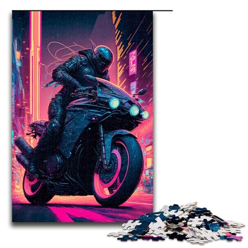 Puzzle für Erwachsene, 1000 Teile, Neon Future City, Spielzeug, Denkspiel, Spaß für zu Hause, Aktivitäten, Geburtstagsgeschenk, Reisegeschenk (Größe 50 x 75 cm) von WGLINGX