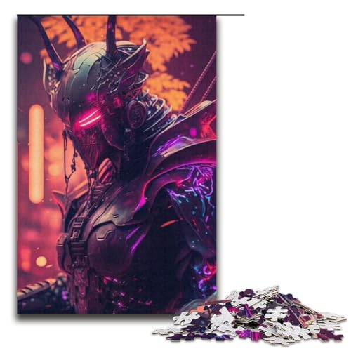 Puzzle für Erwachsene, 1000 Teile, Neon-Krieger-Puzzle für Erwachsene, Kartonpuzzle, anspruchsvolles Spiel, 14,96 x 10,24 Zoll von WGLINGX