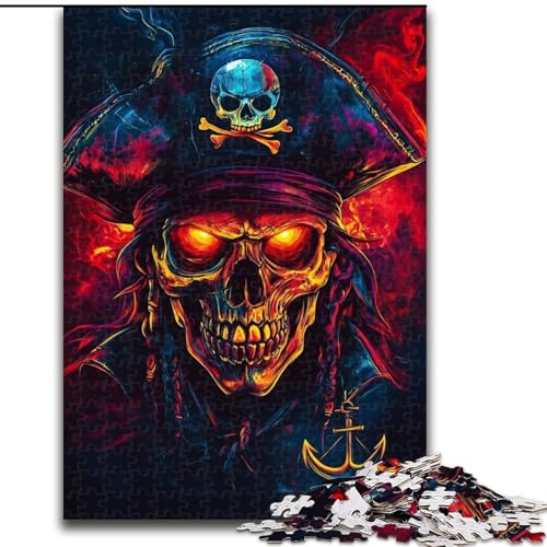 Puzzle für Erwachsene, 1000 Teile, Neon-Piratenkapitän, anspruchsvolle Puzzles, Spaß beim Basteln für die ganze Familie, perfekt für Geburtstage, Feiertage (Größe 26x38cm) von WGLINGX