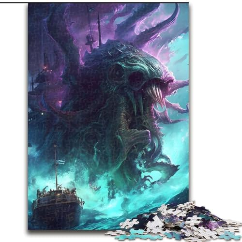Puzzle für Erwachsene, 1000 Teile, Oktopus-Monster, Puzzle 1000 Teile für Erwachsene, perfekt für Teenager und Familienspaß, Geburtstage, Größe 26x38cm von WGLINGX