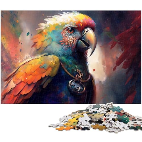 Puzzle für Erwachsene, 1000 Teile, Papagei, Lernspiele, Heimdekoration, Puzzle, Künstlersammlung (Größe 50 x 75 cm) von WGLINGX