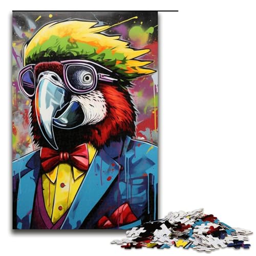 Puzzle für Erwachsene, 1000 Teile, Papagei-Graffiti-Malspielzeug, Denkspiel, jedes Teil ist einzigartig – anspruchsvolles, unterhaltsames Familienspiel, 50 x 75 cm Puzzle für Erwachsene, 1000 Teile, Papagei-Graffiti-Malspielzeug, Denkspiel, jedes Teil ist einzigartig – anspruchsvolles, unterhaltsames Familienspiel, 50 x 75 cm von WGLINGX