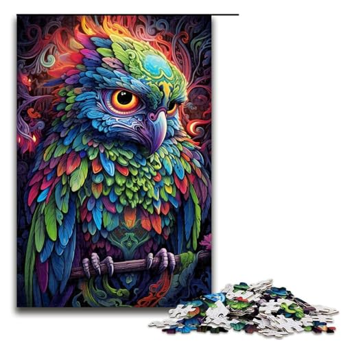 Puzzle für Erwachsene, 1000 Teile, Papageien-Puzzle, Familienspaß, Weihnachtswunschliste mit Weihnachtsmann (Größe 50 x 75 cm) von WGLINGX