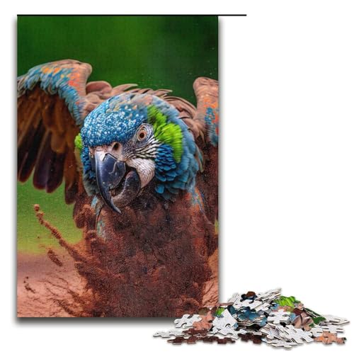 Puzzle für Erwachsene, 1000 Teile, Papageien-Puzzle, geeignet für Paare, geeignet für Teenager ab 14 Jahren, 14,96 x 10,24 Zoll von WGLINGX