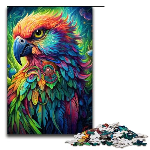 Puzzle für Erwachsene, 1000 Teile, Papageien-Puzzle, tolles Geschenk für Teenager ab 14 Jahren (Größe 50 x 75 cm) von WGLINGX