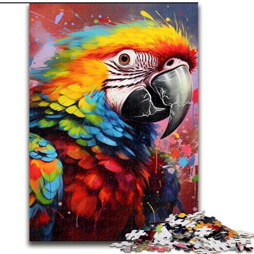 Puzzle für Erwachsene, 1000 Teile, Papageien-Puzzle für Erwachsene, perfekt für Familienspaß an Geburtstagen, Weihnachten (Größe 38x26cm) von WGLINGX