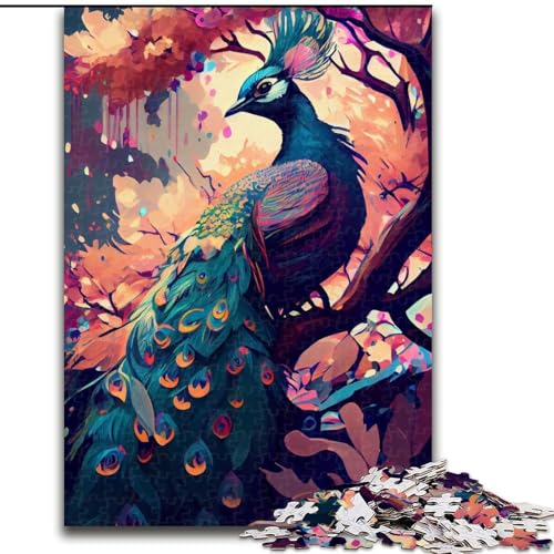 Puzzle für Erwachsene, 1000 Teile, Pfauen-Kirschholz-Puzzle, perfekt für Familienspaß an Geburtstagen, Weihnachten, Größe 26x38cm Puzzle für Erwachsene, 1000 Teile, Pfauen-Kirschholz-Puzzle, perfekt für Familienspaß an Geburtstagen, Weihnachten, Größe 26x38cm von WGLINGX