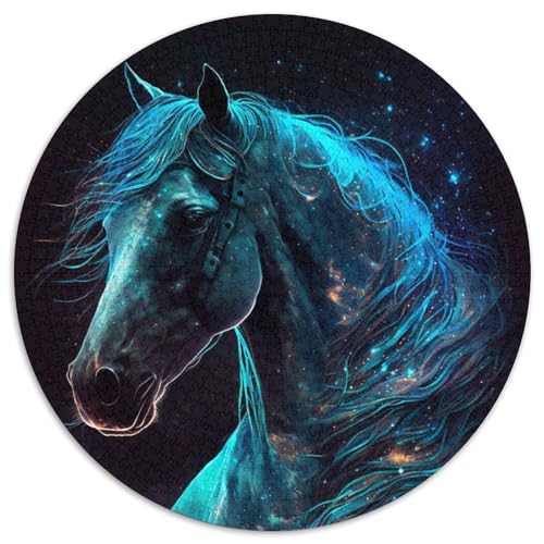 Puzzle für Erwachsene, 1000 Teile, Pferd, anspruchsvolles Puzzle, anspruchsvolles Denkspiel für Teenager und Familien (67,5x67,5cm) von WGLINGX