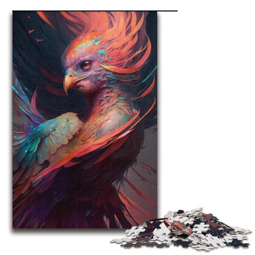 Puzzle für Erwachsene, 1000 Teile, Phönixvogel-Spielzeug, Denkspiel, Spaß bei Aktivitäten zu Hause, Geburtstagsgeschenk, Reisegeschenk (Größe 38 x 26 cm) von WGLINGX