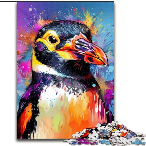 Puzzle für Erwachsene, 1000 Teile, Pinguin-Puzzle aus Pappe, pädagogisches und unterhaltsames Indoor-Spiel zur Heimdekoration (Größe 26x38cm) von WGLINGX