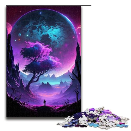 Puzzle für Erwachsene, 1000 Teile, Planetenlandschaft, Spielzeug, Lernspiele, Stressabbau, Analyse und Logik (Größe 50 x 75 cm) von WGLINGX