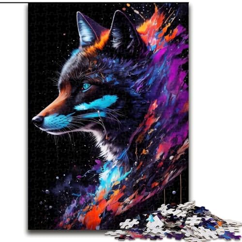 Puzzle für Erwachsene, 1000 Teile, Porträt eines schwarzen und roten Fuchses, Holzpuzzle, Geburtstage, Weihnachten, Halloween, Erntedankfest, Ostern, Größe 50x75cm Puzzle für Erwachsene, 1000 Teile, Porträt eines schwarzen und roten Fuchses, Holzpuzzle, Geburtstage, Weihnachten, Halloween, Erntedankfest, Ostern, Größe 50x75cm von WGLINGX
