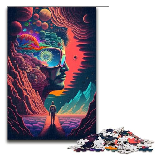 Puzzle für Erwachsene, 1000 Teile, Psychedelic Mindtrip, Heimdekoration, Puzzle, Spielzeug, (Größe 50 x 75 cm) von WGLINGX
