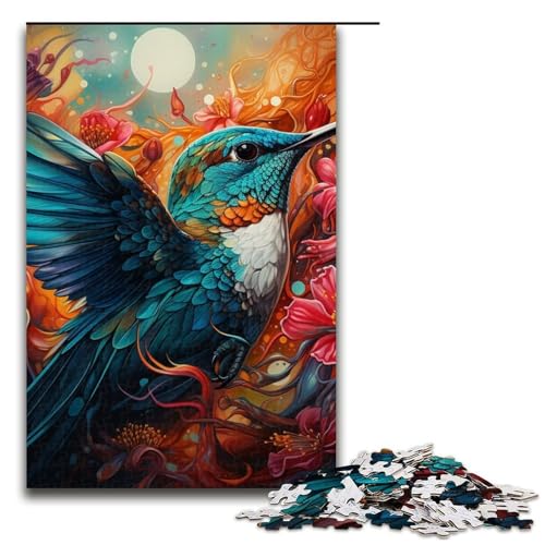 Puzzle für Erwachsene, 1000 Teile, Psychedelischer Kolibri, Holzpuzzle für Erwachsene, anspruchsvolles Spiel, 50 x 75 cm Puzzle für Erwachsene, 1000 Teile, Psychedelischer Kolibri, Holzpuzzle für Erwachsene, anspruchsvolles Spiel, 50 x 75 cm von WGLINGX