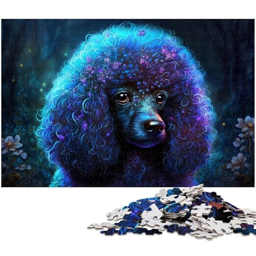 Puzzle für Erwachsene, 1000 Teile, Pudel im Dschungel, Lernspiele, Heimdekoration, Puzzle, Künstlersammlung (Größe 38 x 26 cm) von WGLINGX