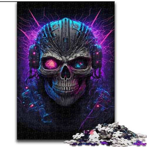 Puzzle für Erwachsene, 1000 Teile, Punk-Totenkopf-Puzzle aus Holz, perfekt für Familienspaß an Geburtstagen und Weihnachten, Größe 50x75cm Puzzle für Erwachsene, 1000 Teile, Punk-Totenkopf-Puzzle aus Holz, perfekt für Familienspaß an Geburtstagen und Weihnachten, Größe 50x75cm von WGLINGX