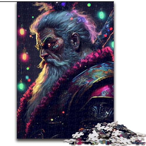 Puzzle für Erwachsene, 1000 Teile, Punk-Weihnachtsmann-Puzzles für Erwachsene, Geschenk, DIY-Spaß, geeignet für die Dekoration von Zuhause, Wohnzimmer, Büro, Größe 50x75cm Puzzle für Erwachsene, 1000 Teile, Punk-Weihnachtsmann-Puzzles für Erwachsene, Geschenk, DIY-Spaß, geeignet für die Dekoration von Zuhause, Wohnzimmer, Büro, Größe 50x75cm von WGLINGX