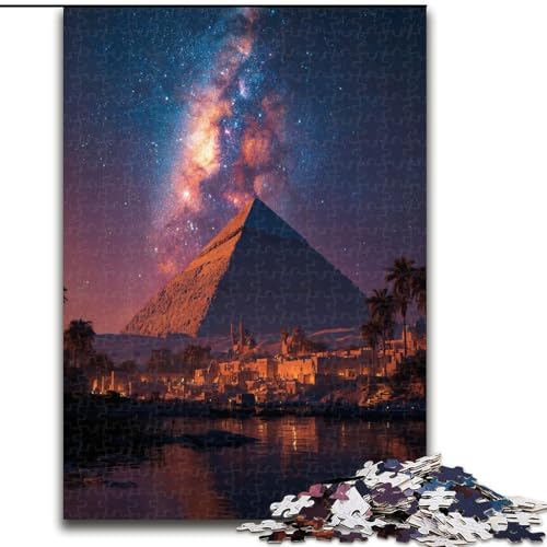Puzzle für Erwachsene, 1000 Teile, Pyramiden-Puzzle, 1000 Teile für Erwachsene, interaktives Familienspiel, geeignet für Kinder ab 14 Jahren (Größe 26x38cm) von WGLINGX
