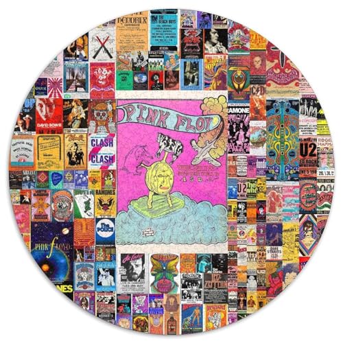 Puzzle für Erwachsene, 1000 Teile, Retro-Art-Papppuzzle mit interaktivem Familienspiel, Kinder ab 14 Jahren (67,5 x 67,5 cm) von WGLINGX