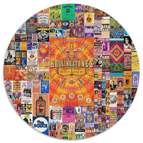 Puzzle für Erwachsene, 1000 Teile, Retro-Art-Papppuzzle mit interaktivem Familienspiel, Kinder ab 14 Jahren (67,5 x 67,5 cm) von WGLINGX