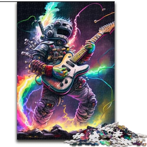 Puzzle für Erwachsene, 1000 Teile, Roboter spielt Gitarre, Puzzle für Geburtstage, Feiertage und besondere Anlässe (Größe 38x26cm) von WGLINGX