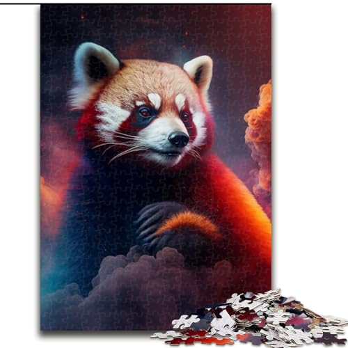Puzzle für Erwachsene, 1000 Teile, Roter Panda-Nebel, Holzpuzzle, anspruchsvolles Denkspiel, Spieleabend für die ganze Familie (Größe 50x75cm) von WGLINGX