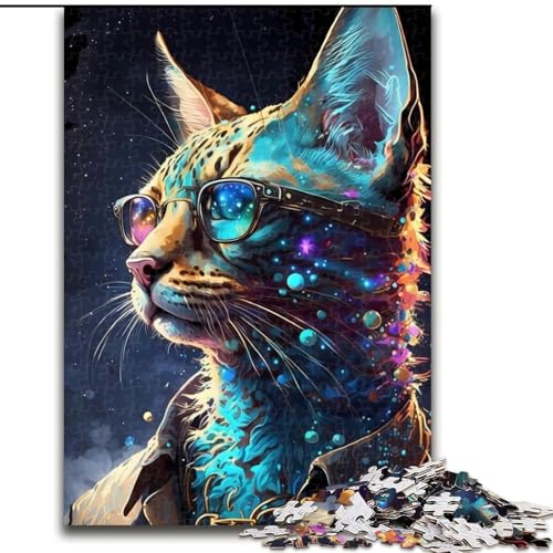Puzzle für Erwachsene, 1000 Teile, Savannah-Katze, Puzzle für Erwachsene, Geschenk, DIY-Spaß, geeignet für die Dekoration von Zuhause, Wohnzimmer, Büro, Größe 26x38cm Puzzle für Erwachsene, 1000 Teile, Savannah-Katze, Puzzle für Erwachsene, Geschenk, DIY-Spaß, geeignet für die Dekoration von Zuhause, Wohnzimmer, Büro, Größe 26x38cm von WGLINGX